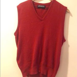 Red sweater vest